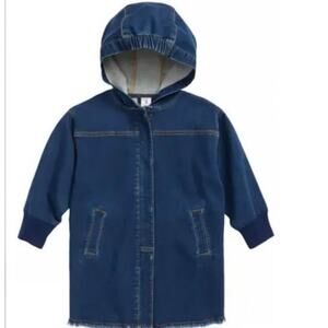 Stem Girls Denim Hooded Parka Jacket Age 3